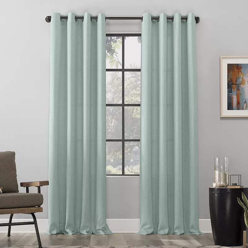 Scott Living Dari Heathered Texture Semi-Sheer Grommet 1-panel Window Curtain