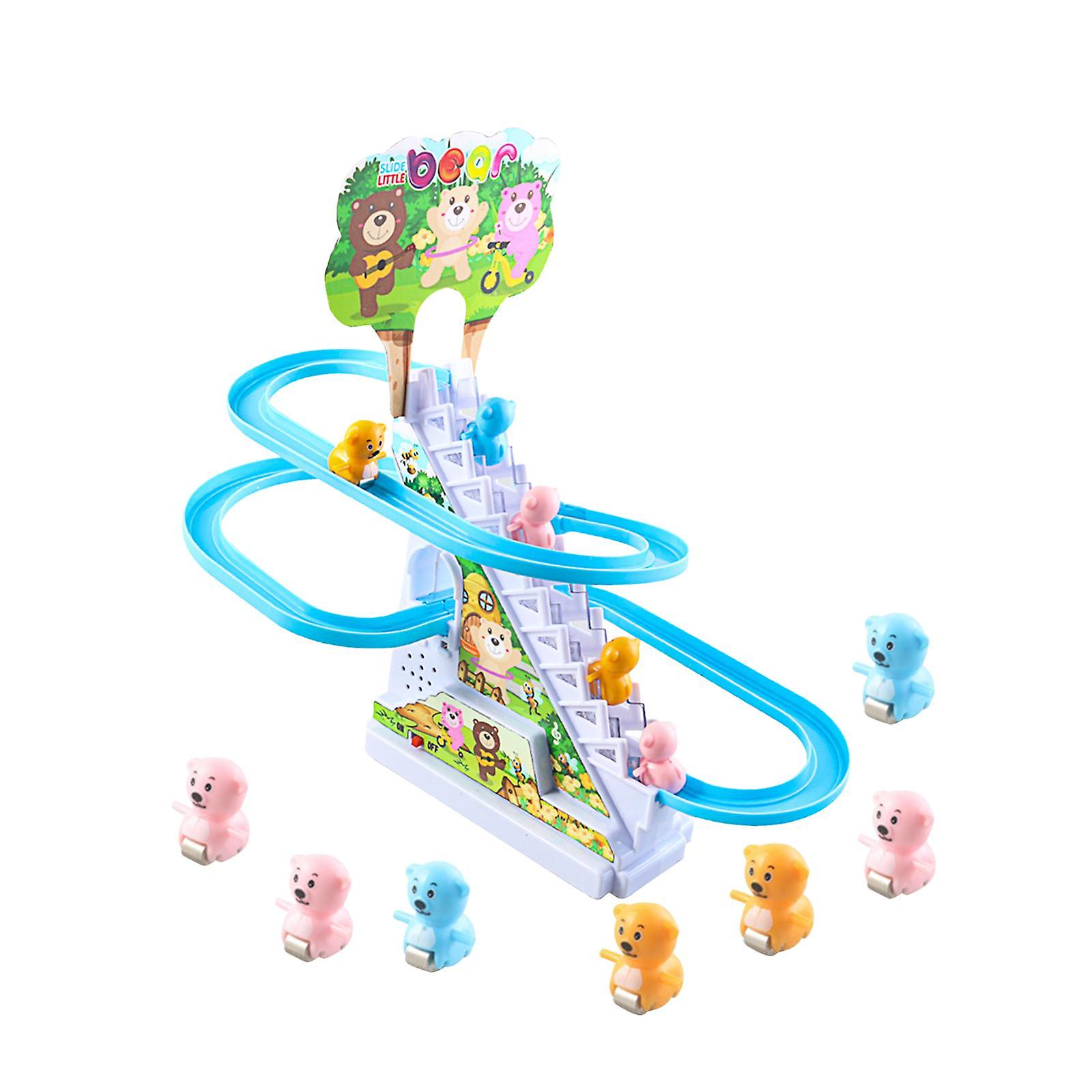 Track Slide Toys Music With Music Bear Race Set For Kids Children Girls Battery Style