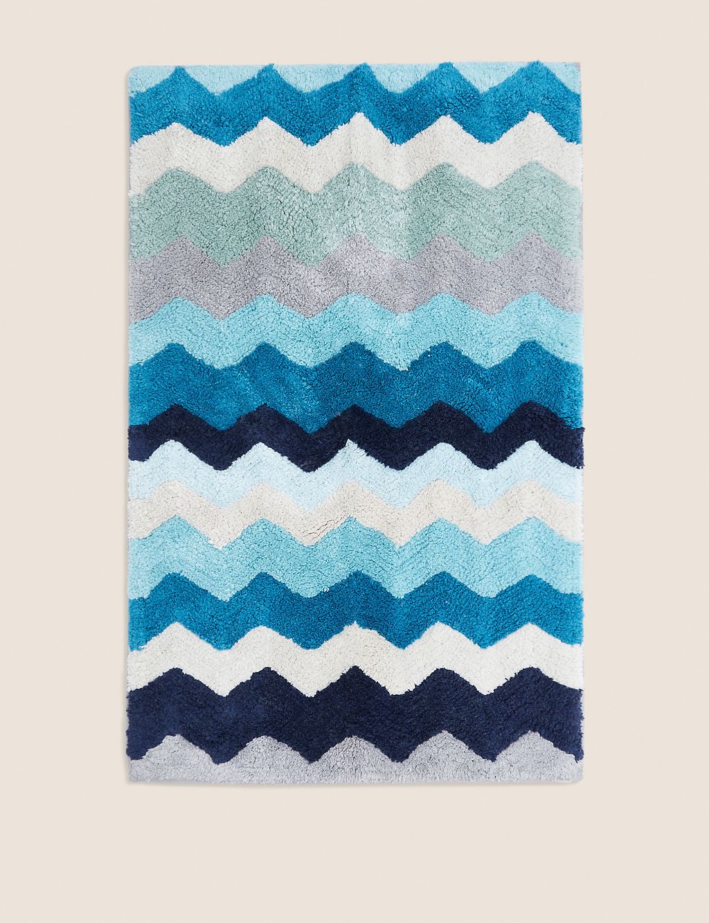 Pure Cotton Zig Zag Bath Mat