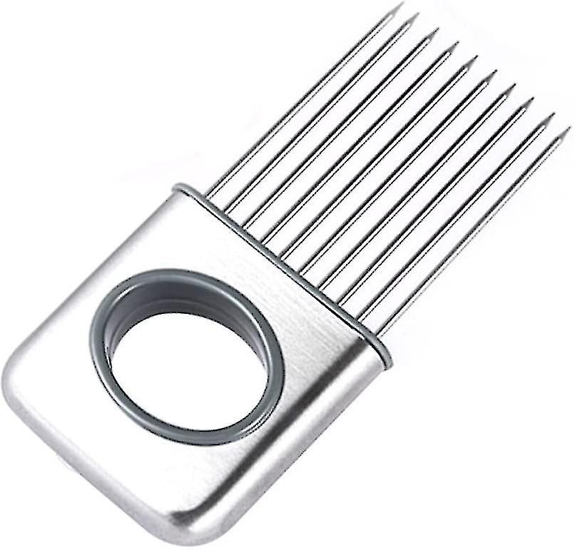 2023-onion Holder Vegetable Potato Cutter Slicer Gadget Stainless Steel Fork Slicing