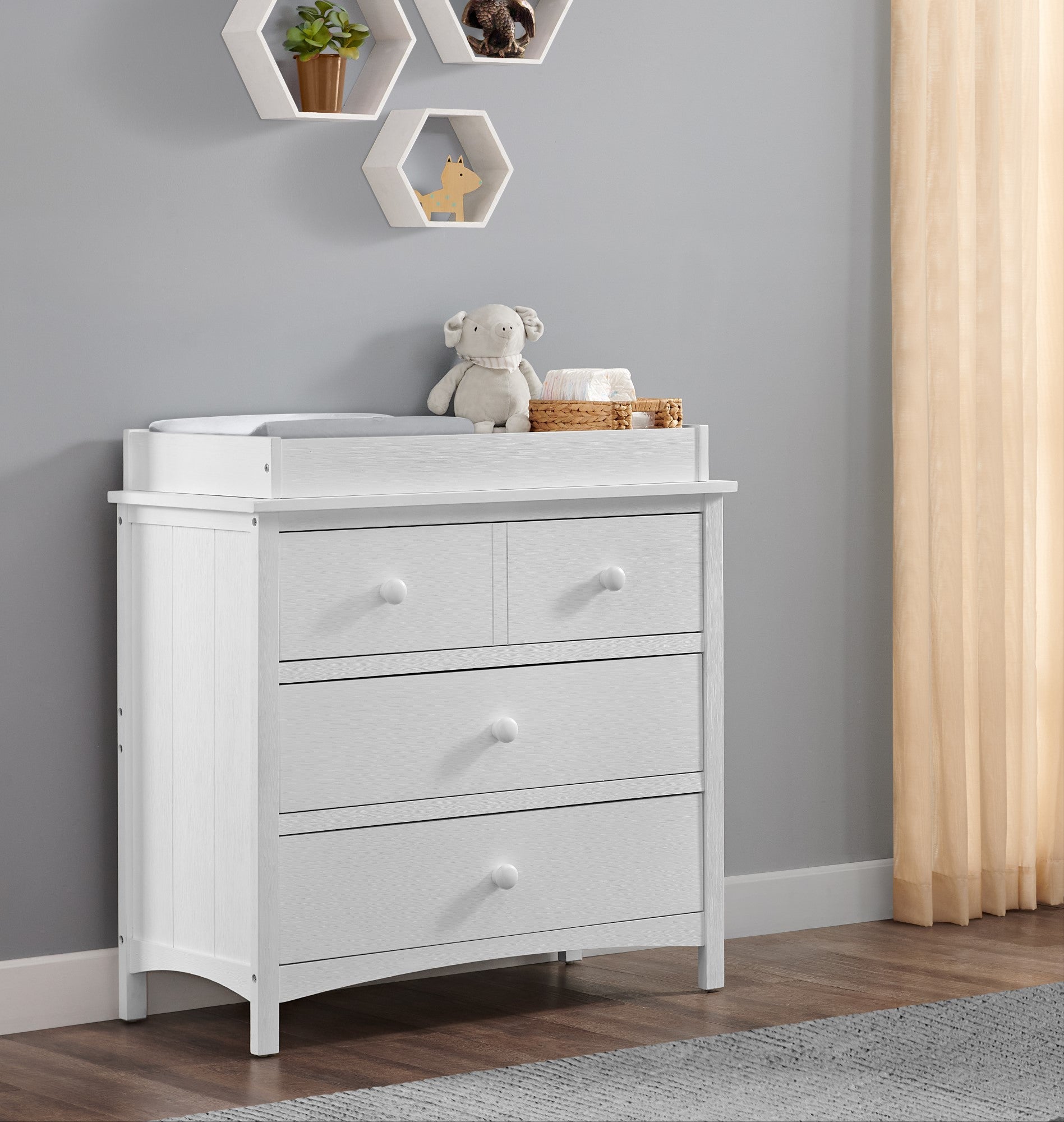 Oxford Baby Castle Hill 3-Drawer Dresser, Barn White