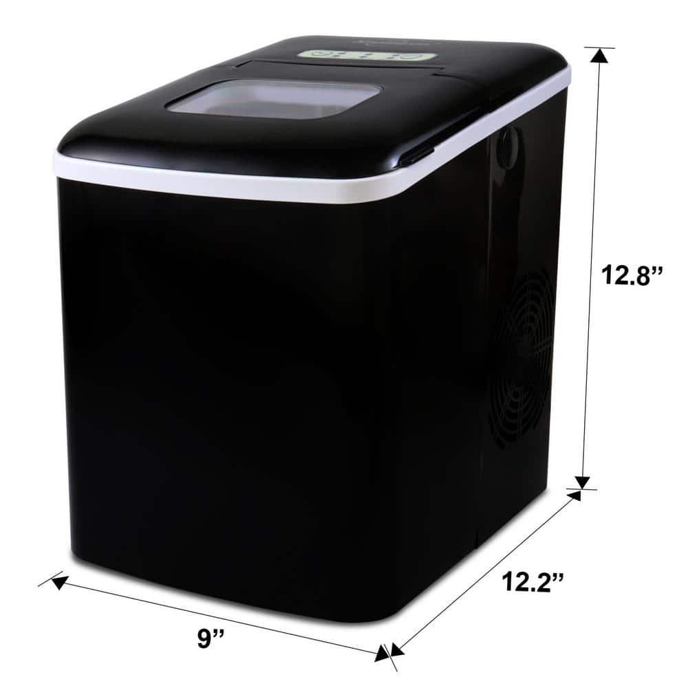 Koolatron 136 in 26 lb of Ice Per Day Countertop Portable Ice Maker in Black