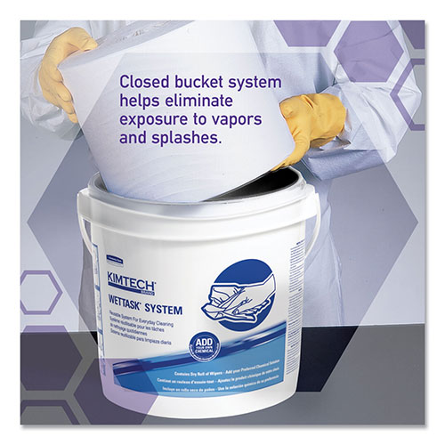 Kimberly-Clark Kimtechandtrade; Wipers for WETTASK System | Bleach， Disinfectants and Sanitizers， 6 x 12， 570