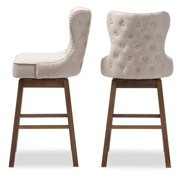 Gradisca Upholstered Swivel Bar Stool - Set of 2