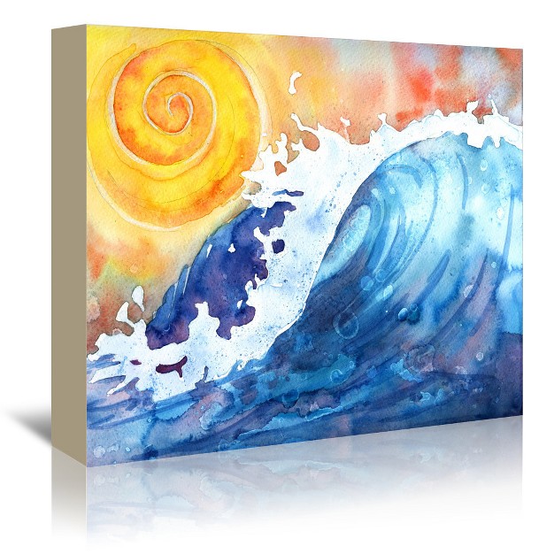 Americanflat Coastal Facing East Ocean Wave By Sam Nagel Wrapped Canvas