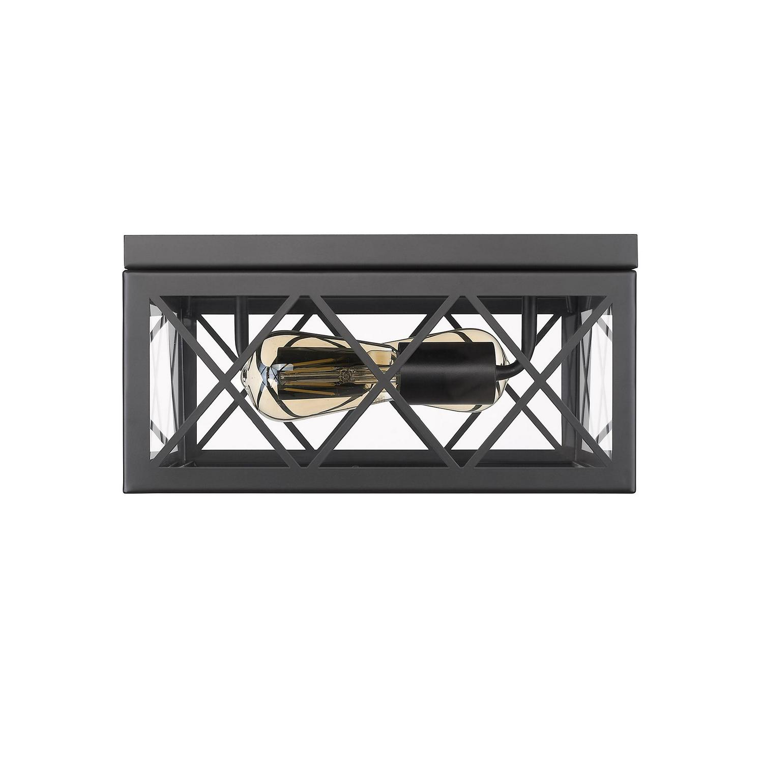 Ove Decors Gamma 2-Light Ceiling Flush Mount in Black