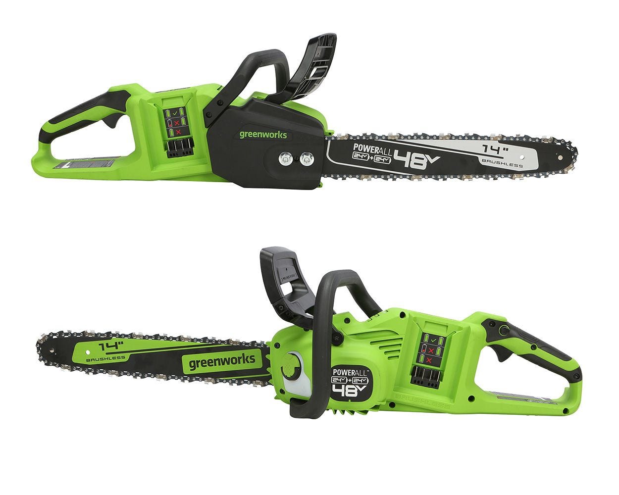 48V (2 X 24V) 14-Inch Cordless Chainsaw | Greenworks Tools