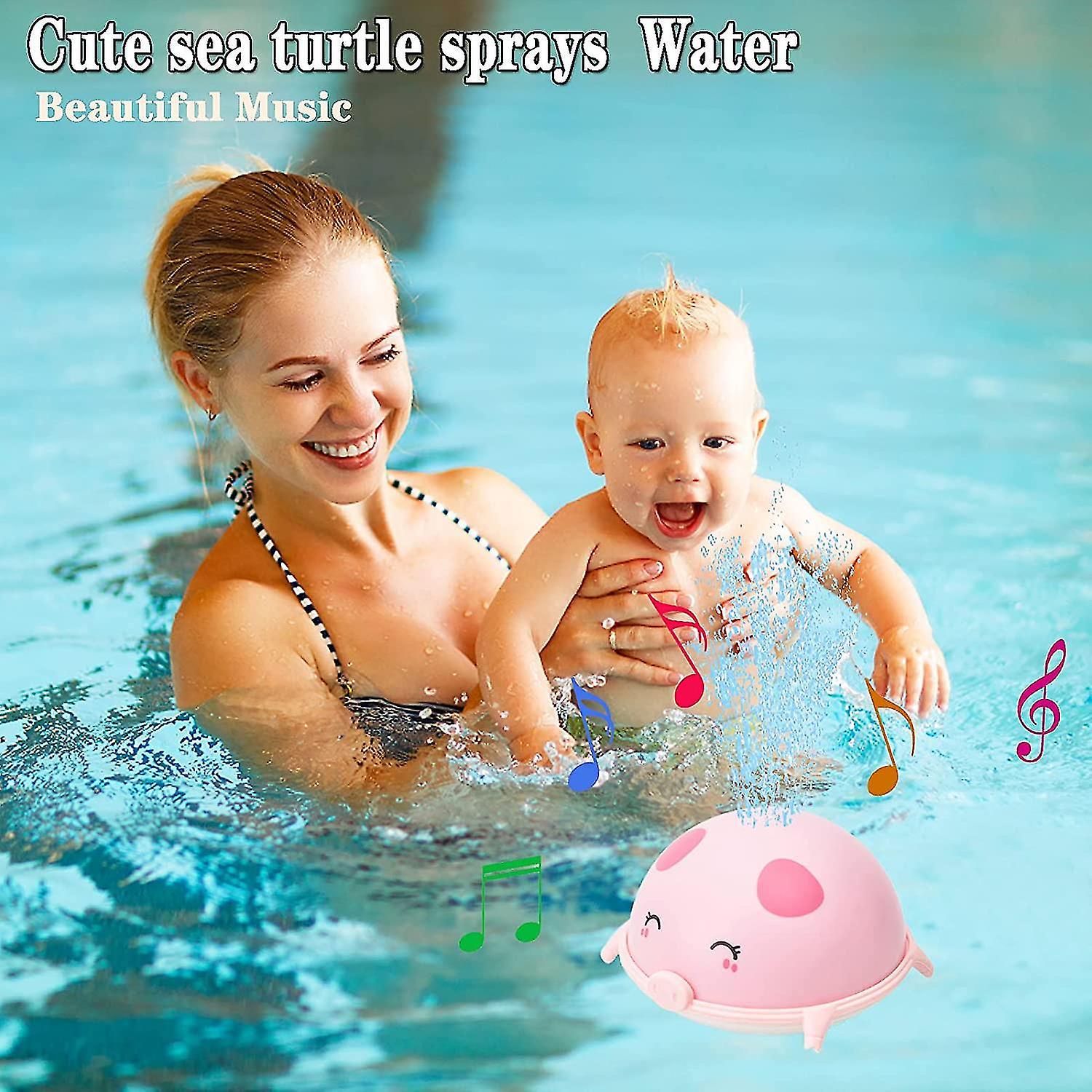 Baby Bath Toys， Pig Induction Water Spray Toys， Water Spray Toys With Led Lights， Baby Whale Bathtub