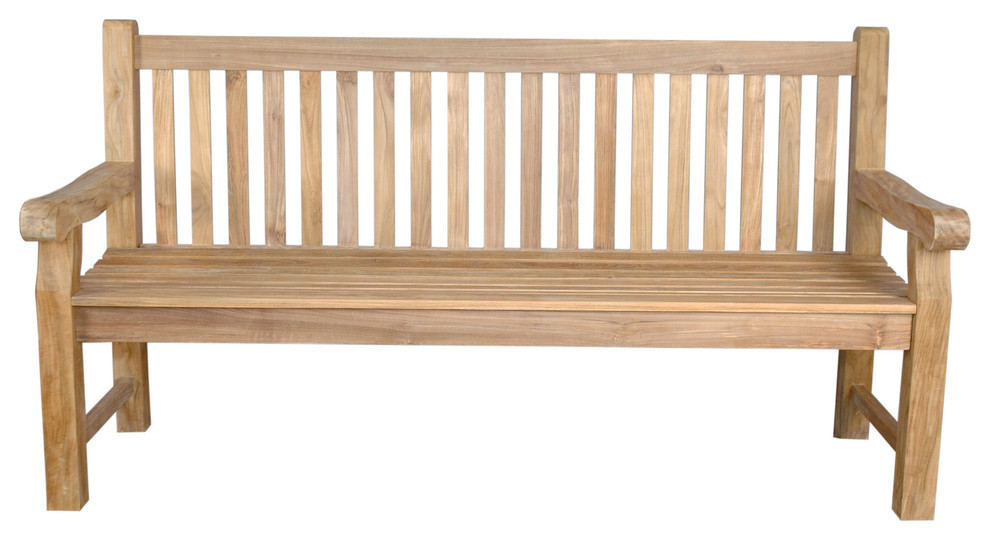 Devonshire 4 Seater Extra Thick Bench   Transitional   Outdoor Benches   by Anderson Teak  Houzz