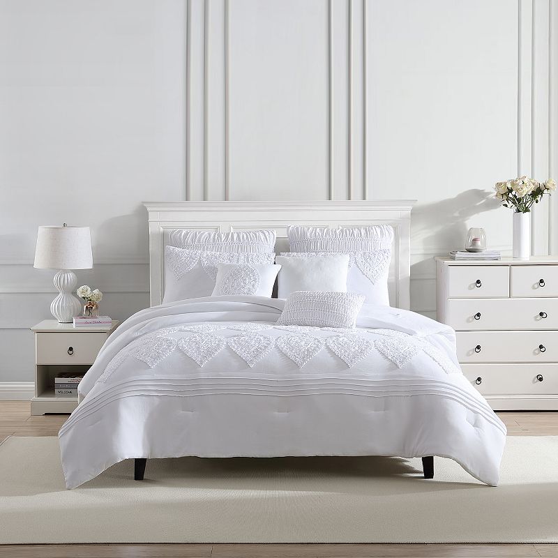 Marie Claire Washed Embroidered Comforter Set with Shams