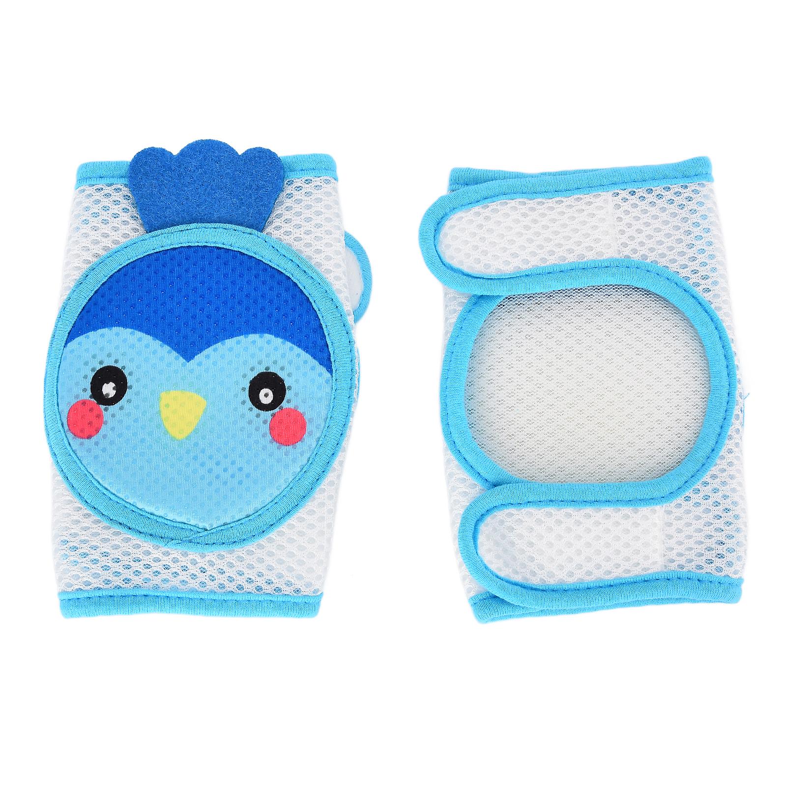 Toddlers Crawling Pads Adjustable Thicken Infant Knee Elbow Pads Guards Protectors For Babyblue