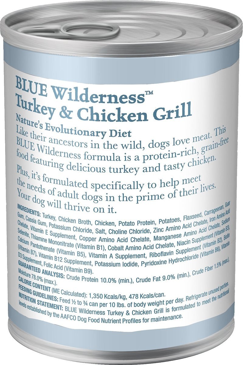 Blue Buffalo Wilderness Turkey and Chicken Grill Grain-Free Canned Dog Food