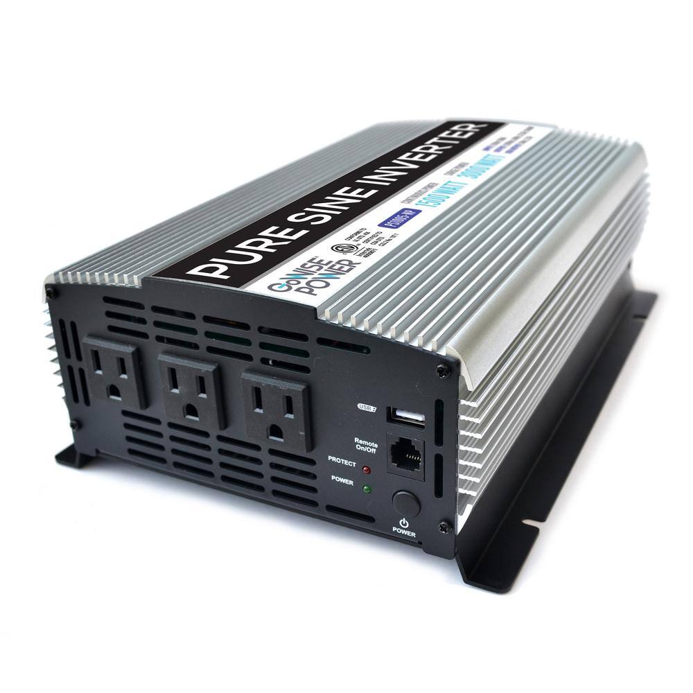 GoWISE USA 1500-Watt Continuous3000-Watt Peak Pure Sine Wave Inverter PS1005