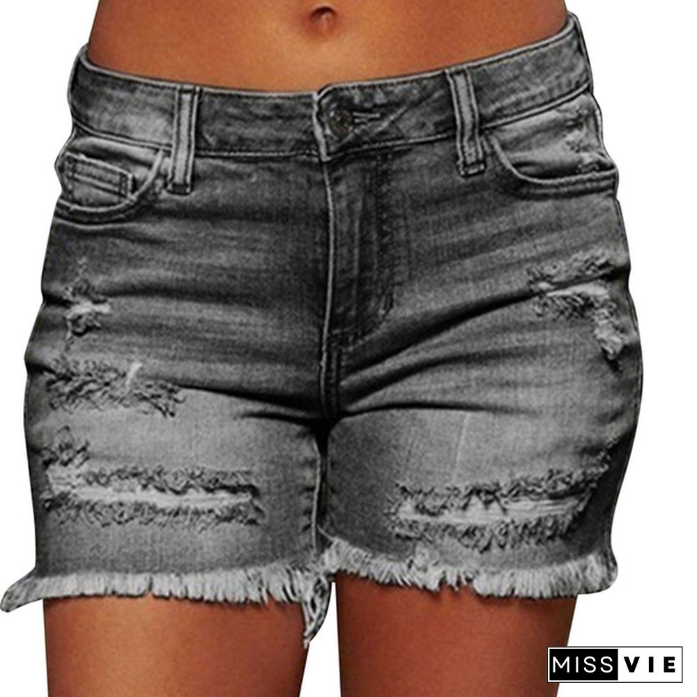 Women'S Fashion Shorts Summer Pants Denim Shorts Jeans Shorts Tight Shorts Casual Shorts Jeans Pants Slim Shorts Plus Size