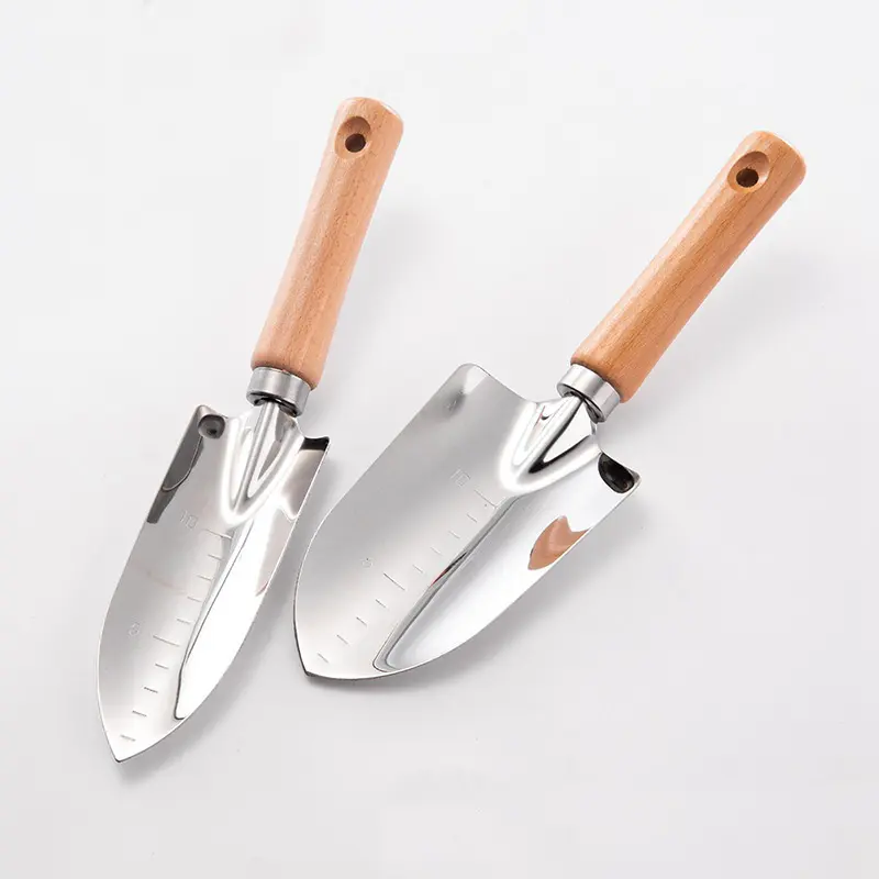 Wooden Handle Garden Tools Heavy Duty Stainless Steel Gardening Kit Indoor and Outdoor Hand Planting Kit