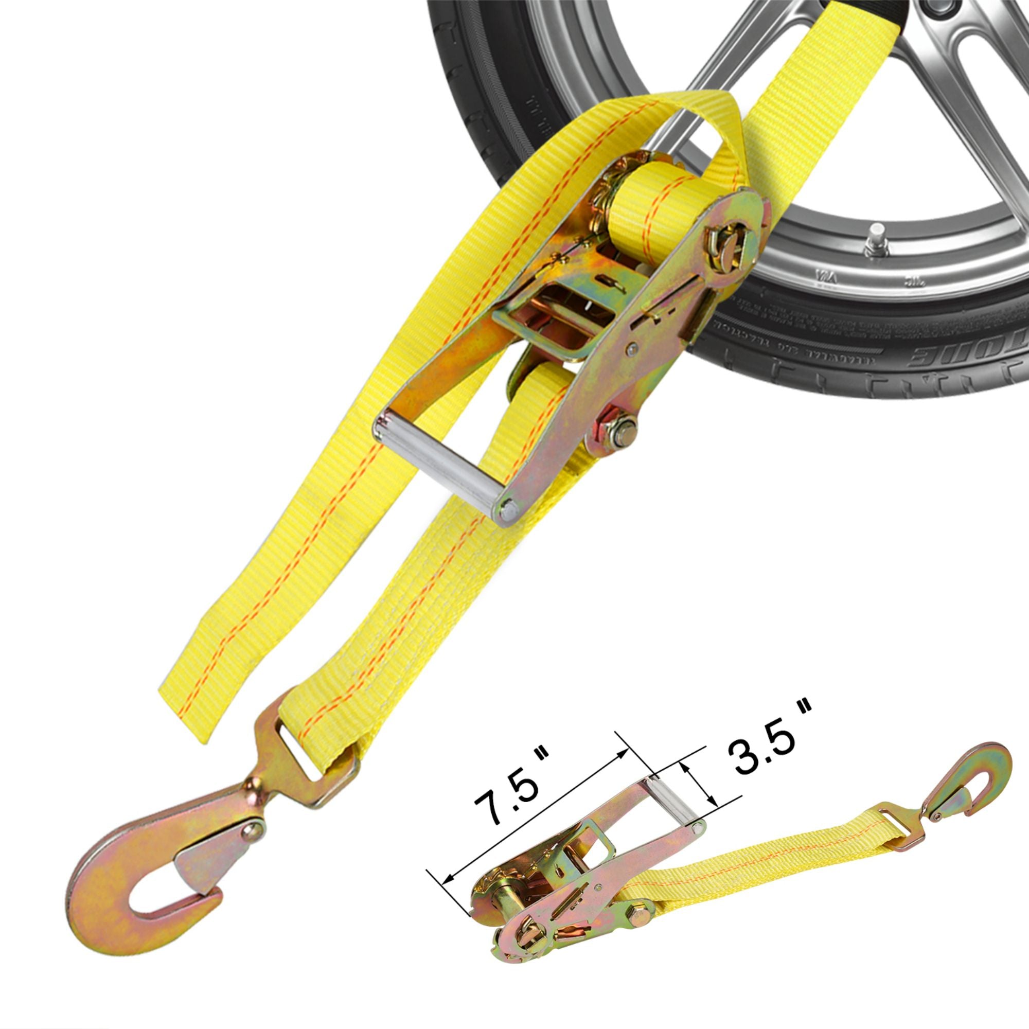 Pumpkin 10 PCS 2''x 36'',2''x 12''Axle Straps Car Trailer Hauler Ratchet Tie Down Strap