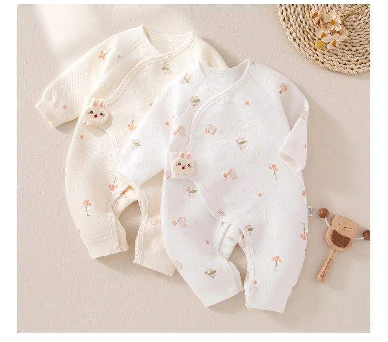 AYNIGIELL Spring Autumn 0-6 Months Baby Rompers 100% cotton Newborn baby girls boys Clothes of Long Seeve Infant Clothing