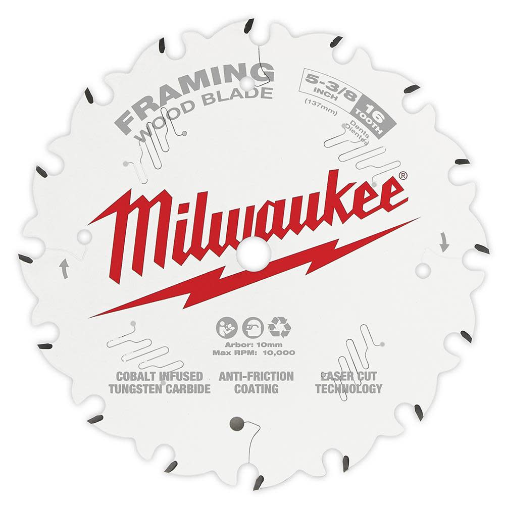 Milwaukee 5-3/8 in. 16T Framing Circular Saw Blade 48-40-0522 from Milwaukee