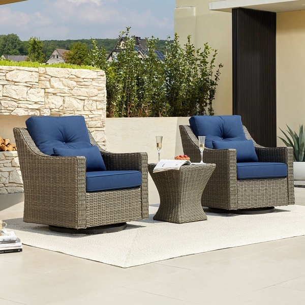 Murphy Outdoor Wicker Patio Furniture Swivel Glider Chair