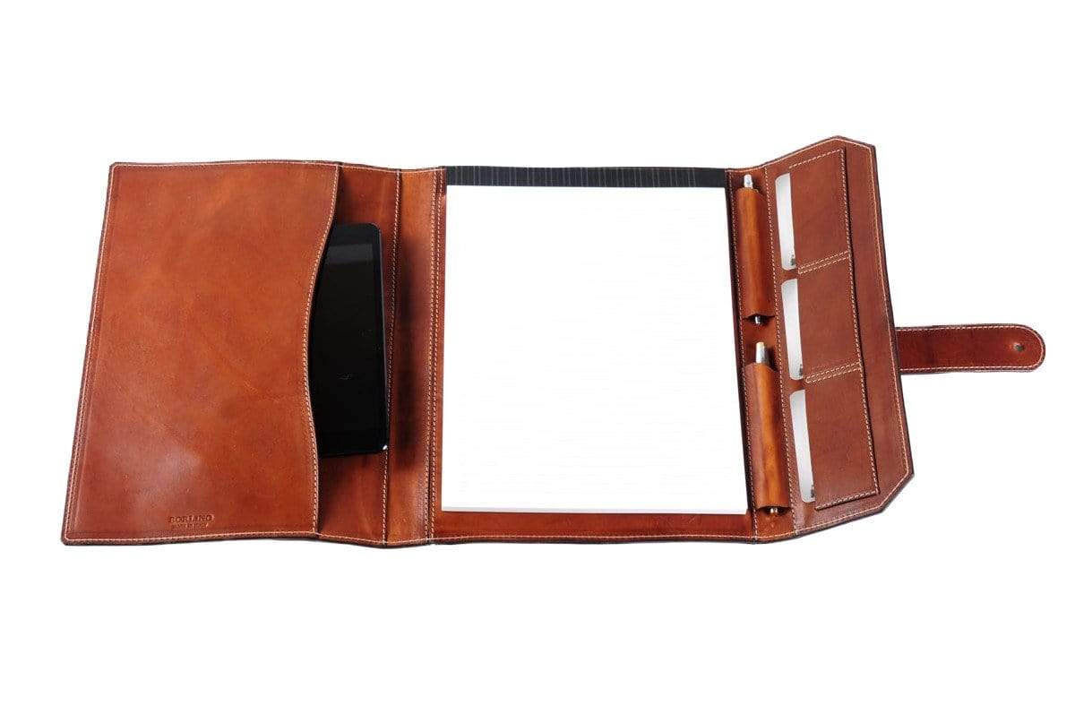 Vachetta Leather Post-Strap Padfolio