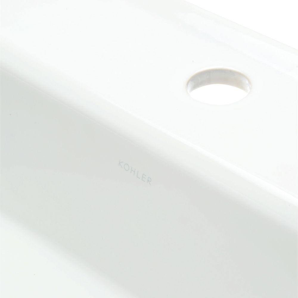 KOHLER Archer Drop-In Vitreous China Bathroom Sink in White with Overflow Drain K-2356-1-0