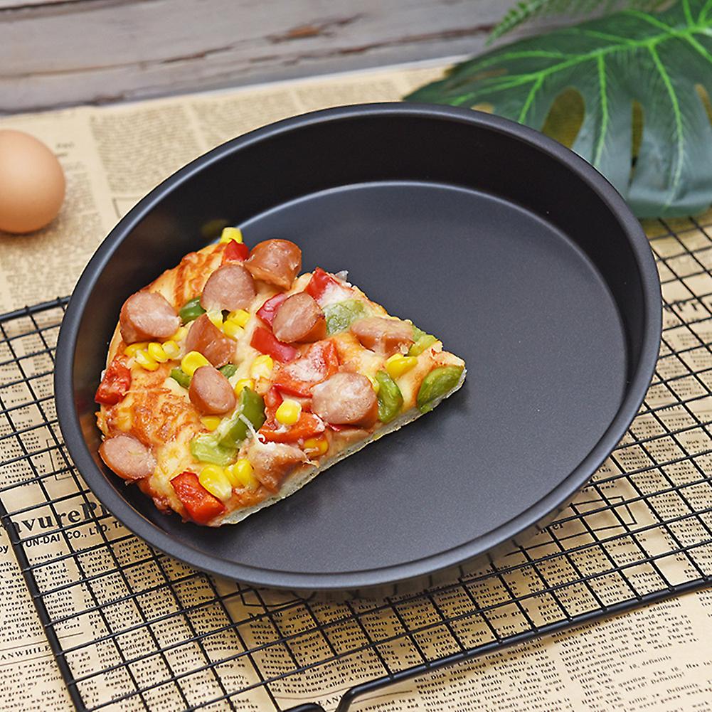 Pizza Pan Non-stick Round Pie Cake Bread Mold Carbon Steel Baking Dish Pan Tray Kitchen Tools(9inches )