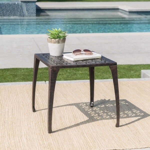 Contemporary Outdoor 18inch Side Table For Garden