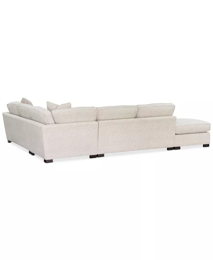 Furniture CLOSEOUT! Juliam 4-Pc. Fabric Open L Shape Sectional Sofa