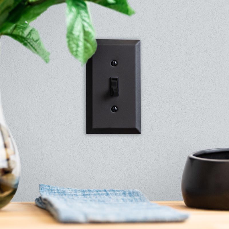 WALLPLATE CNTRY 2DUP BLK