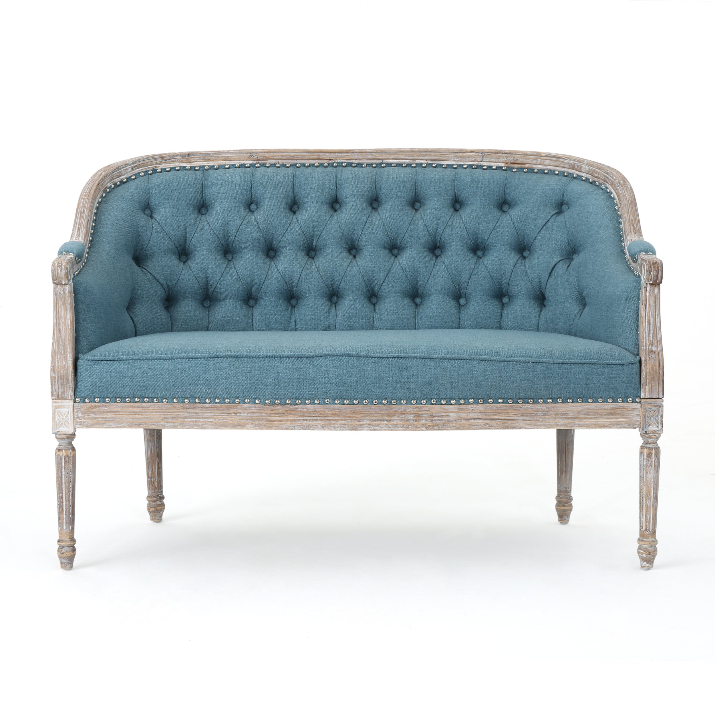 Megan Traditional Tufted Upholstered Loveseat