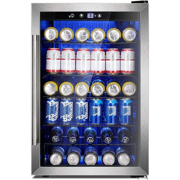 145 Can Wine Cooler Refrigerator Glass Door Fridge Compressor Freestanding