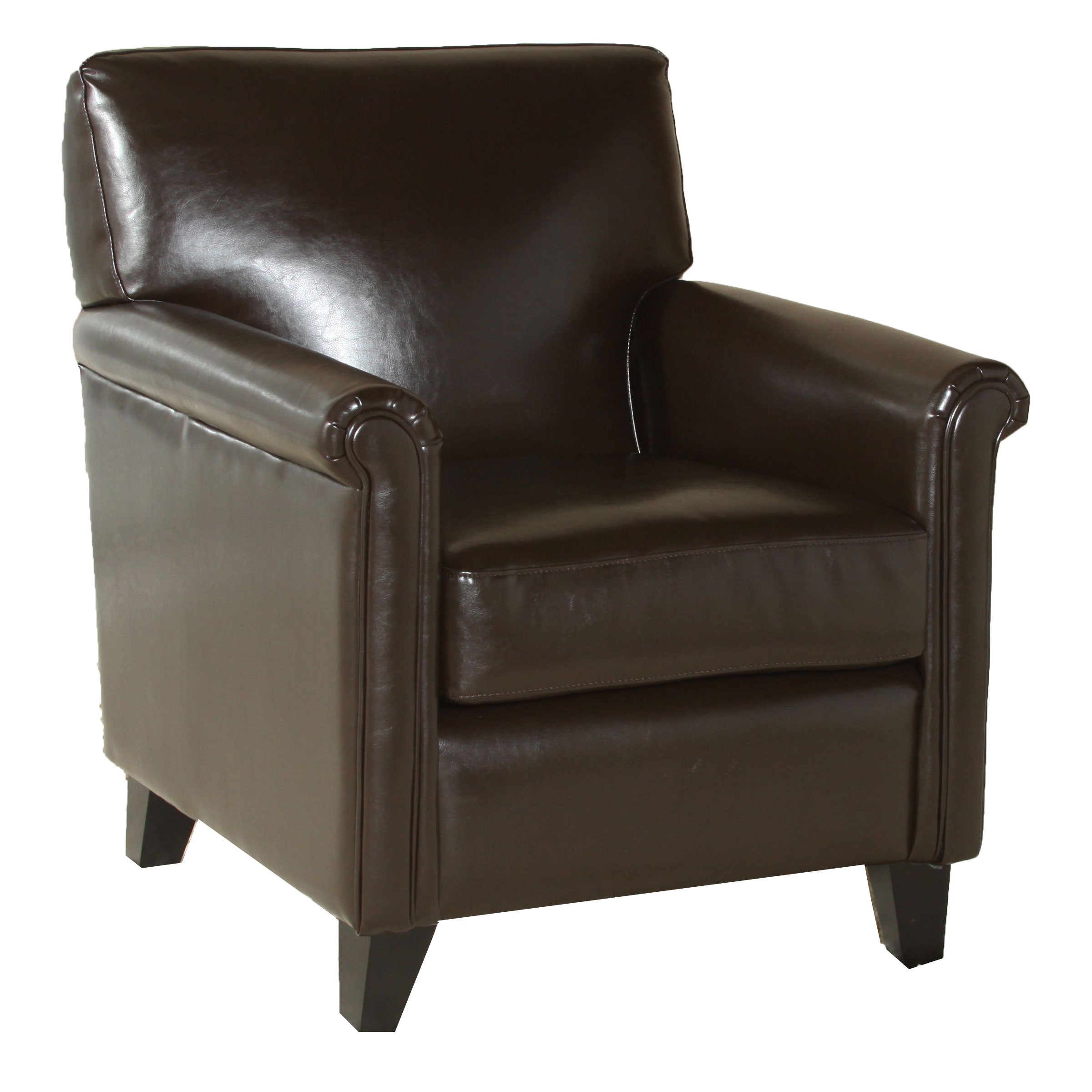 Bristol Classic Brown Bonded Leather Club Chair