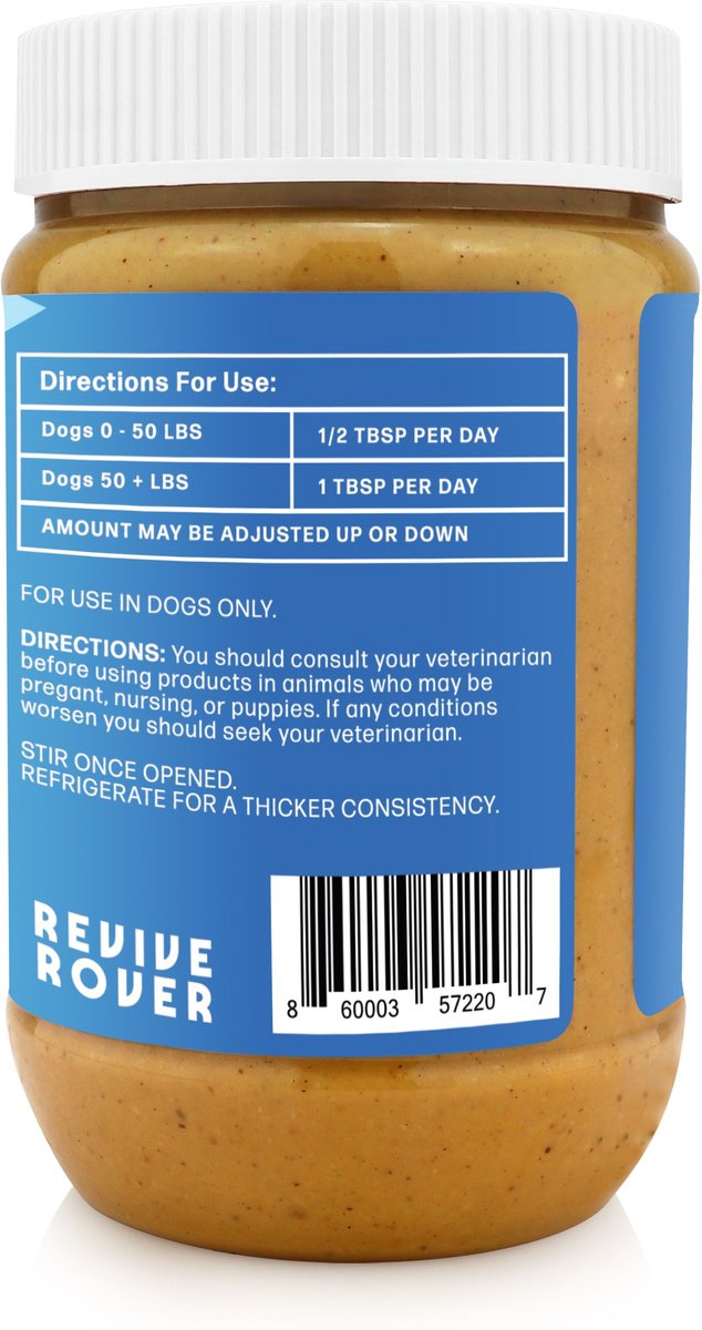 Bark Bistro Company Buddy Budder Bow-Wow Blueberry Probiotic and Prebiotic Peanut Butter Lickable Dog Treat， 17-oz jar