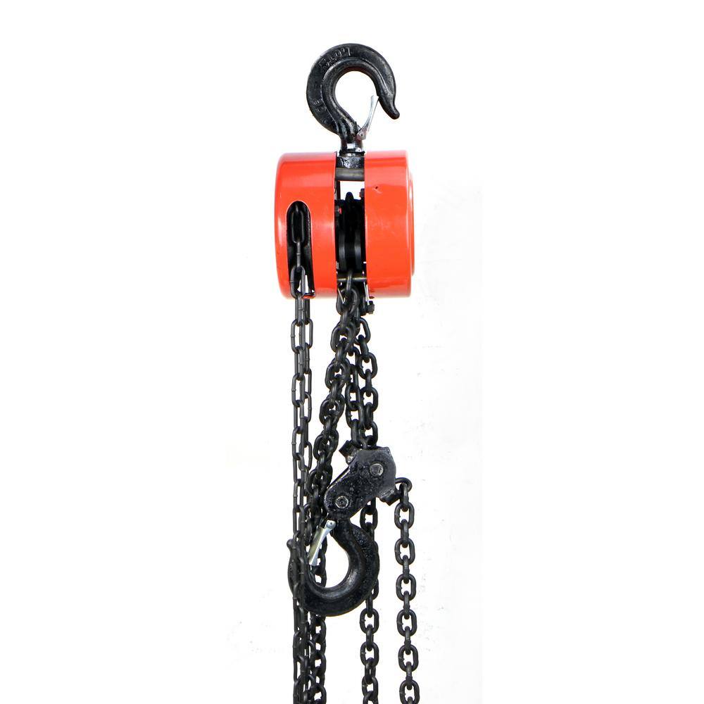 XtremepowerUS 8 ft. 2-Ton Steel Manual Hand Chain Hoist Puller Lifter 58001