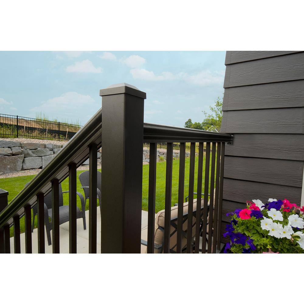 Aria Railing Straight Wall Mount Attach Kit in Black AM19100B