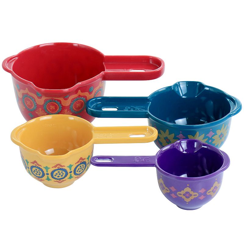 Spice by Tia Mowry Cassia Cinnamon 4 Piece Melamine Measuring Cups in Assorted Colors