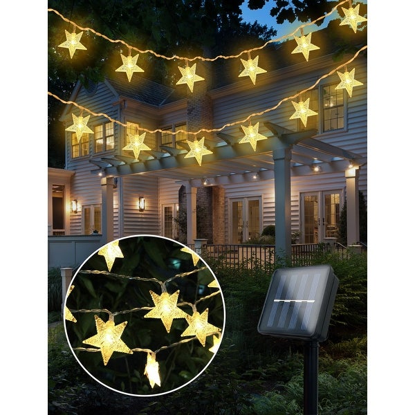 30 Light 19.7 ft. Indoor/Outdoor Waterproof Twinkle Star Solar Power Integrated LED Fairy String Light (4 Pack) - 19.7 ft. Shopping - The Best Deals on String Lights | 41742142