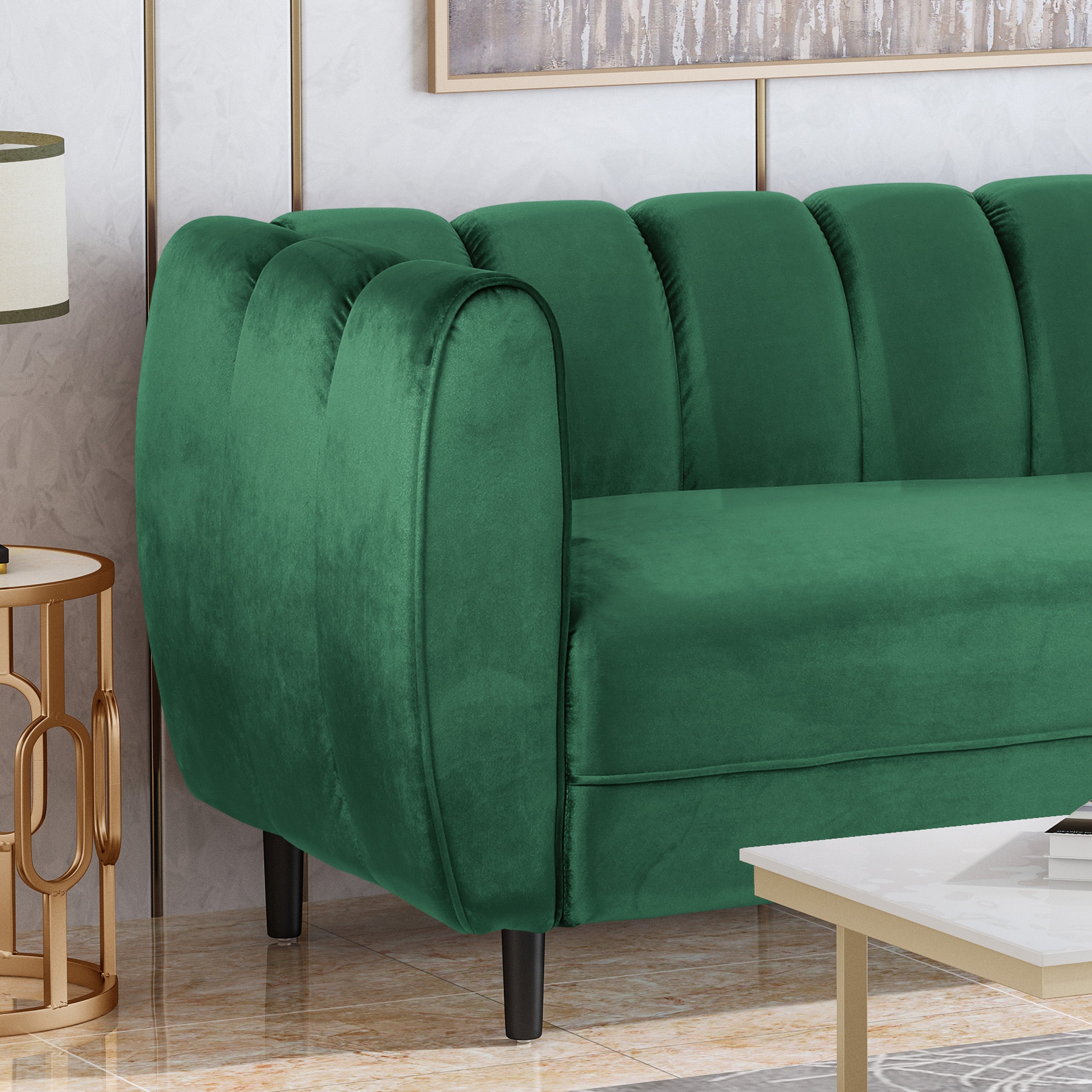 Karimah Modern Velvet 3 Seater Sofa