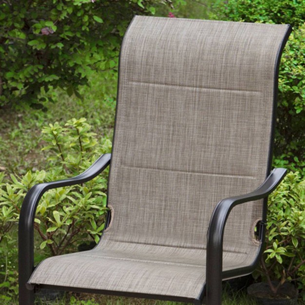 2pk Steel Patio Padded Sling C spring Arm Chairs Captiva Designs