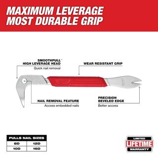 MW 21 oz. Milled Face Poly Handle Hammer with 10 in. Nail Puller with Dimpler 48-22-9320-48-22-9035