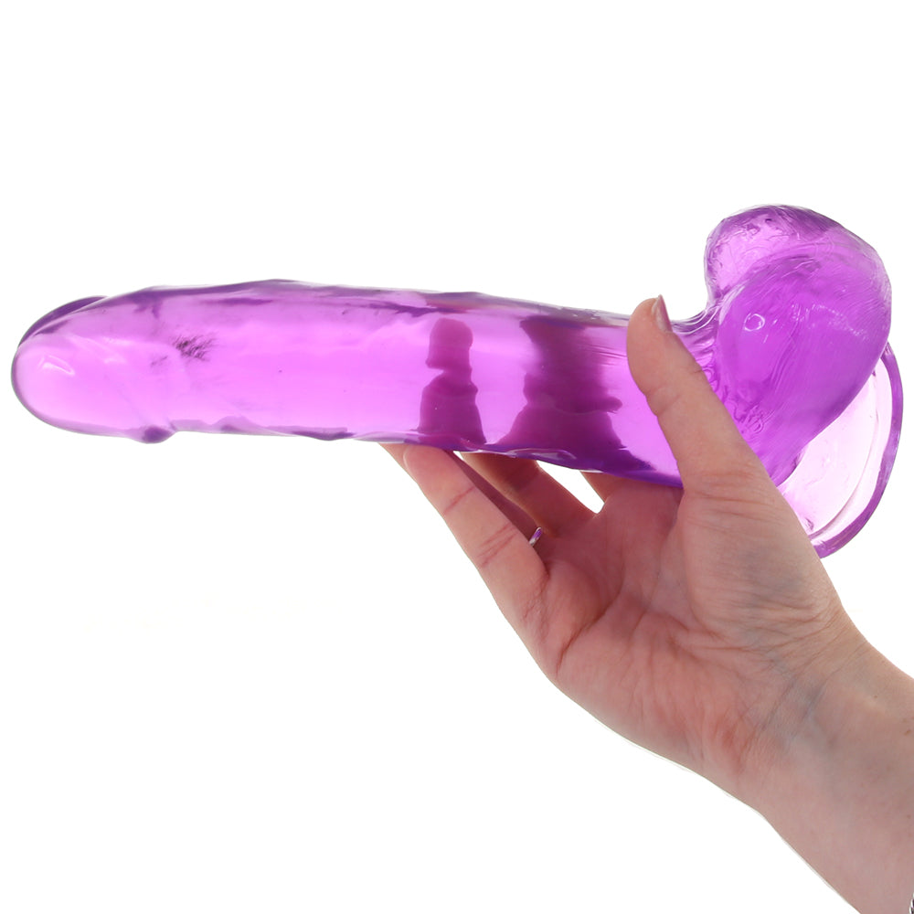 Size Queen 8 Inch Jelly Dildo in Purple