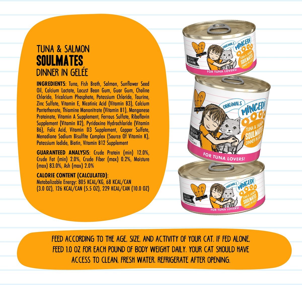 BFF Tuna and Salmon Soulmates Dinner in Gelee Canned Cat Food