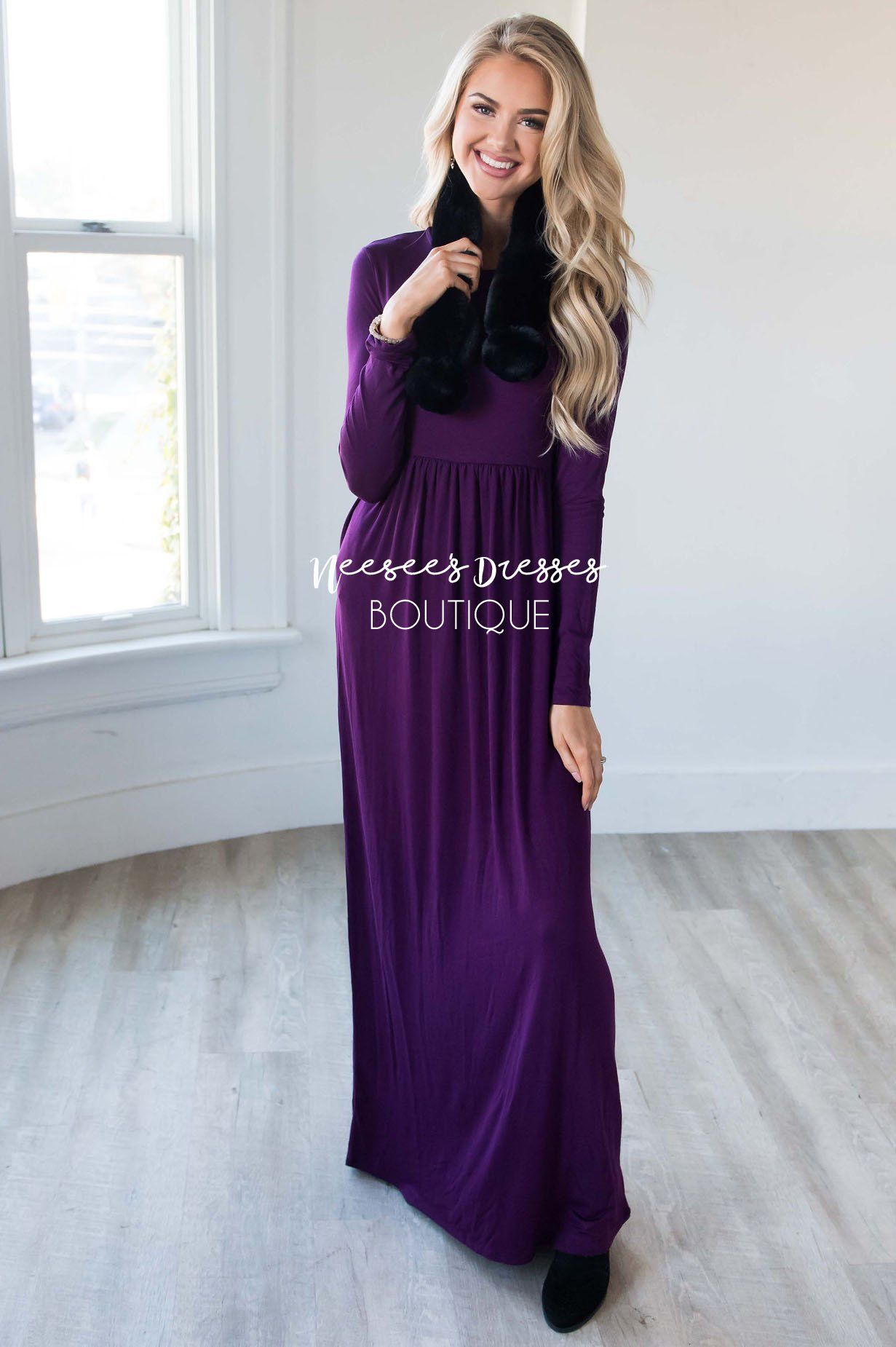 The Aline Long Sleeve Maxi Dress