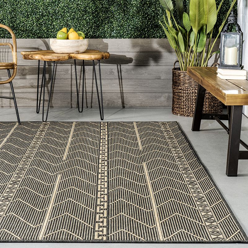 nuLOOM Patricia Banded Indoor Outdoor Area Rug