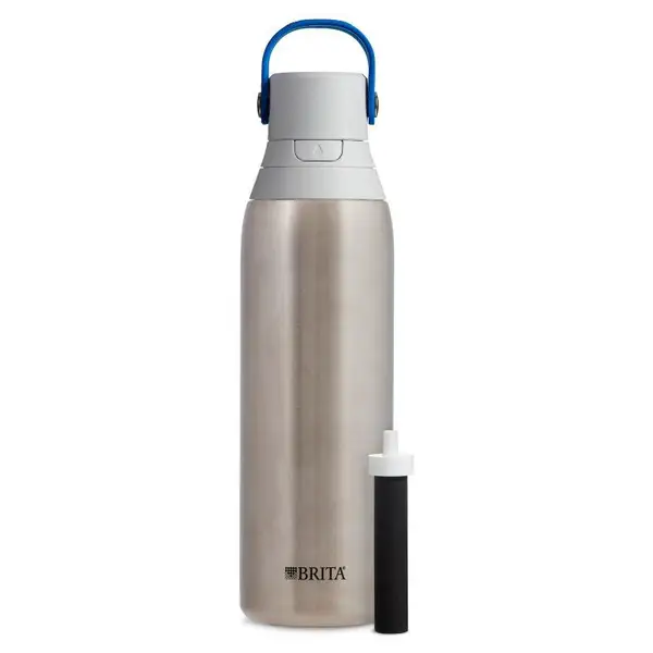 Brita 20 oz Stainless Steel Water Bottle with Filter