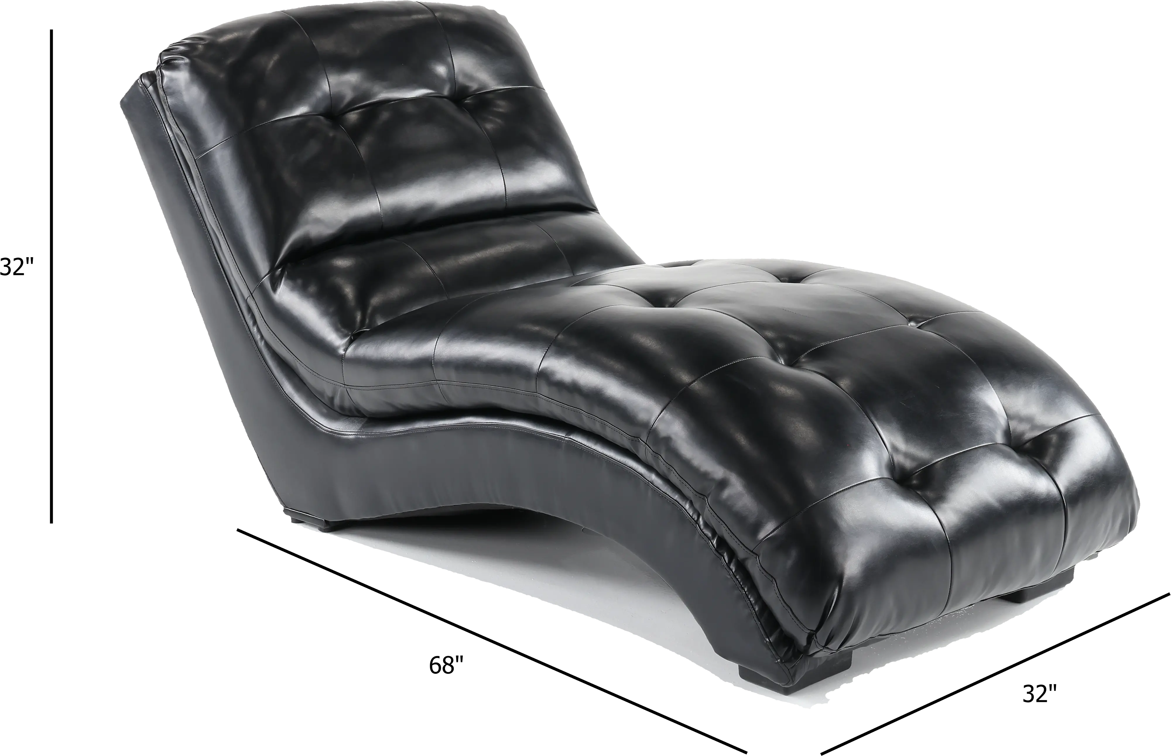 Kadyn Black Chaise