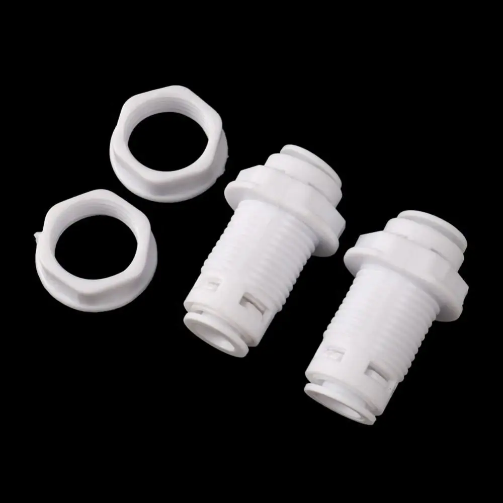 Straight Quick Coupling Aquarium Tank Fitting Bulkhead Connector For Reverse Osmosis System