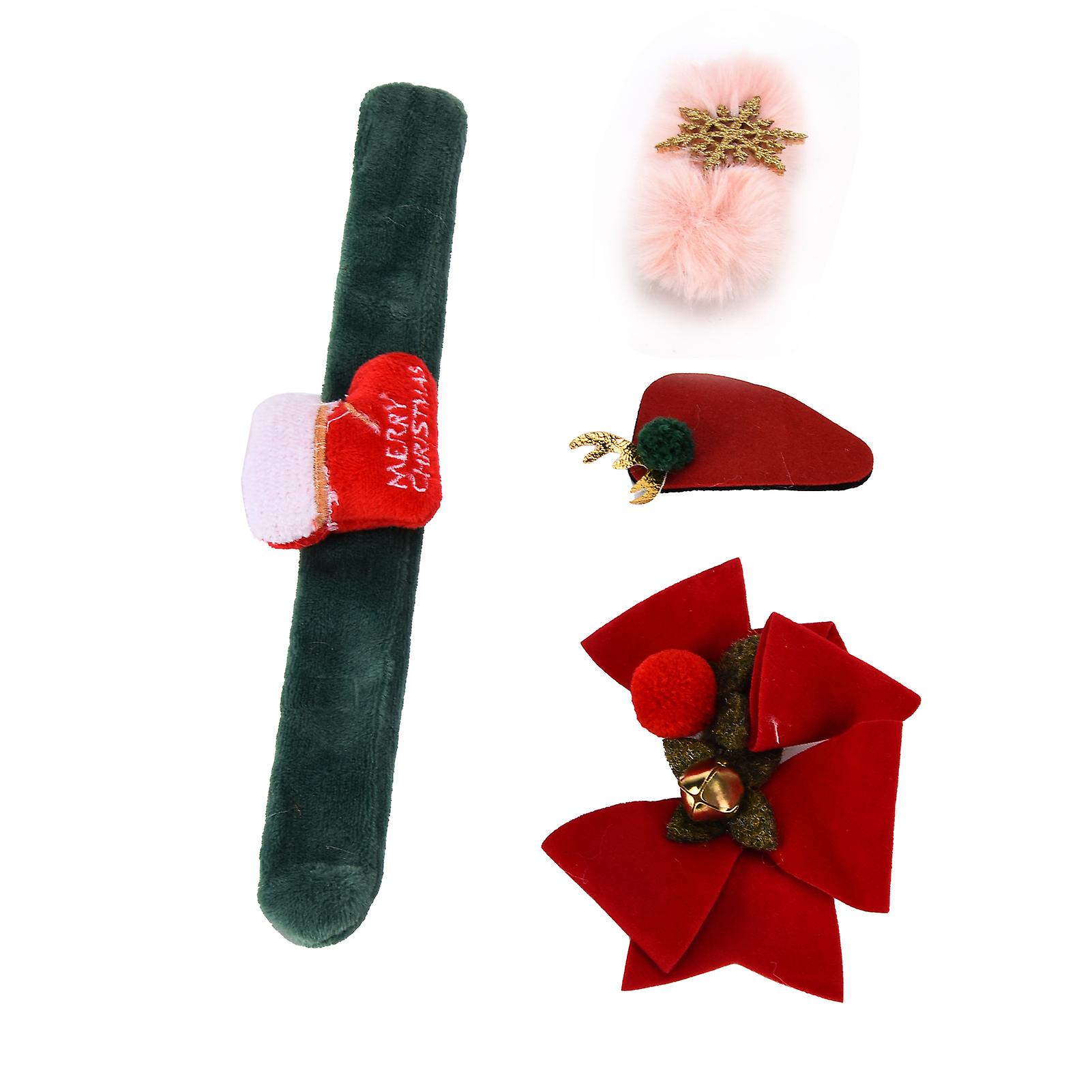 Christmas Slap Bracelets Premium Material Comfortable Fluff Environmental Friendly Snap Bracelets Kids