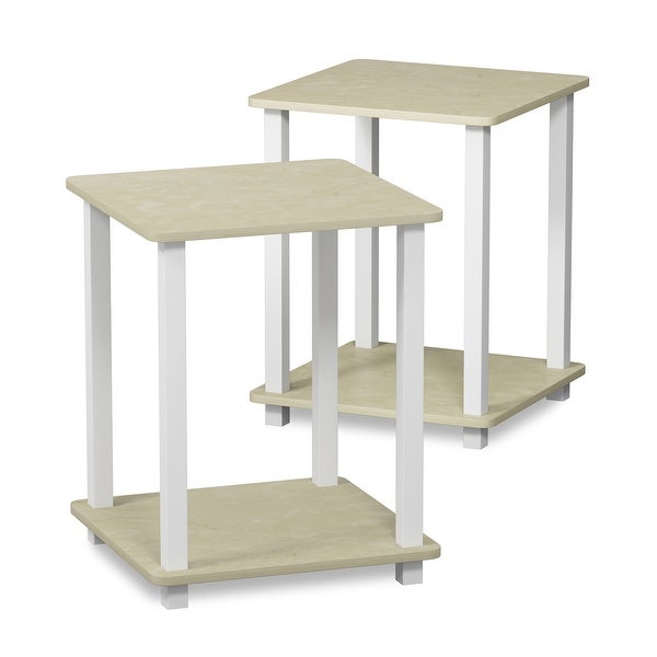 Porch and Den Rutherford Simplistic Square End Tables (Set of 2)