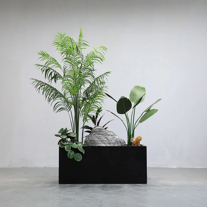 Traveler Banana Royal Concubine Kwai Apple Leaf Claw Squirrel Snow Wave Stone Iron Trough Black Stone Artificial Plant Landscape